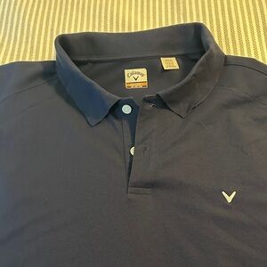 Callaway Mens Big Tall Blue Polo Golf Shirt Short-Sleeve C-Tech 4XLT 4X Tall